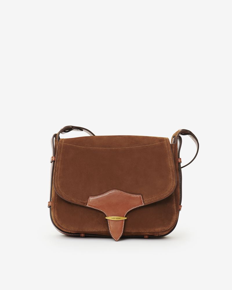 BOTSY BIG BESACE SATCHEL BAG IN SUEDE